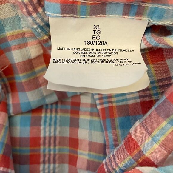 MENS OLD NAVY Plaid Slim Fit Casual Collared Shirt - Picture 6 of 8